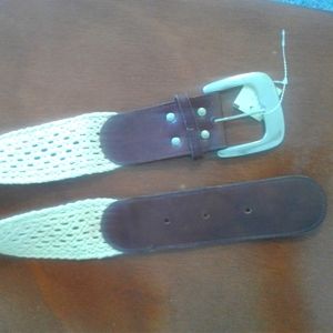 Leather/knitted belt,  S